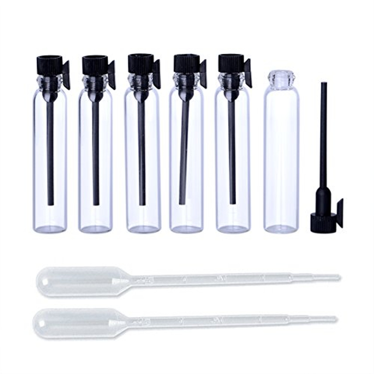 Bulk Essential Oils 100pcs Perfume Samples Mini Bottles Empty Glass Bottle Spray Refillable Fragrance Perfume Scent Sample Bottle for Travel Party