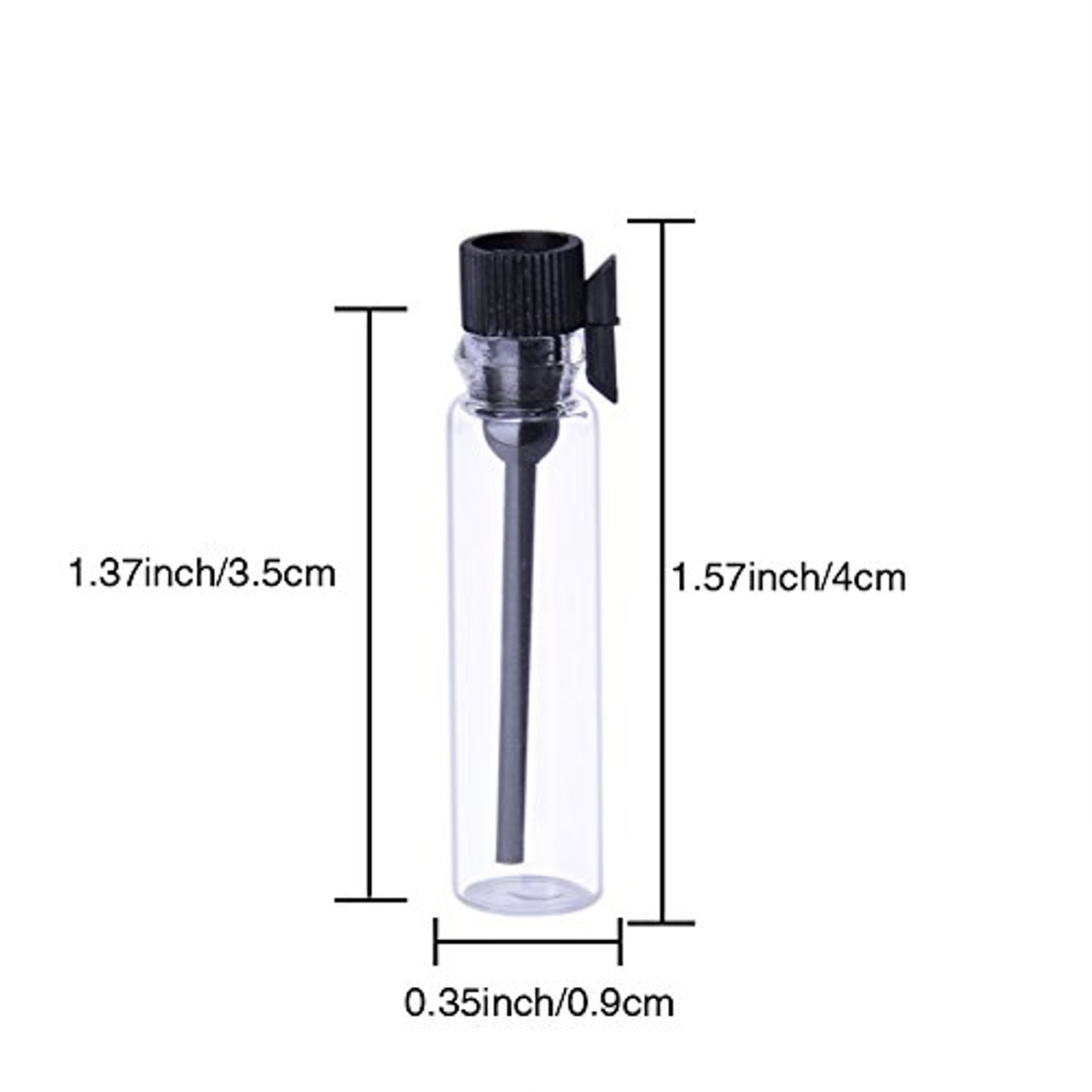 Enslz 1ml 100Pcs Mini Sample Cute Glass Travel Oil Perfume Bottle