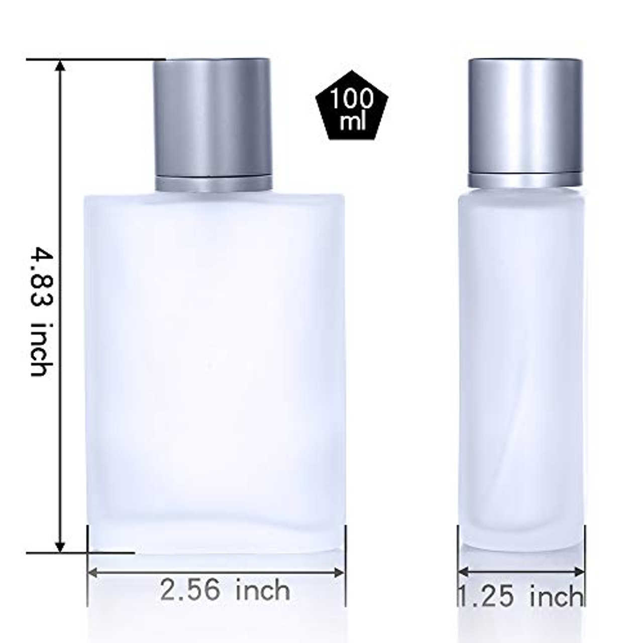 100ml Portable Round Refillable Empty Glass Perfume Spray Bottle