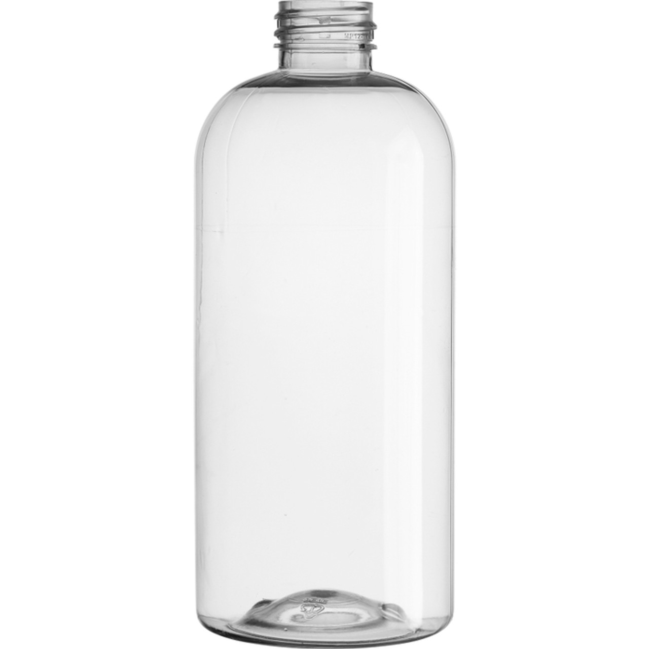 Clear Glass Boston Round Bottle, 16oz