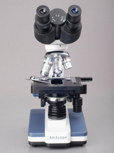 AmScope - 40X-2500X LED Digital Binocular Compound Microscope with