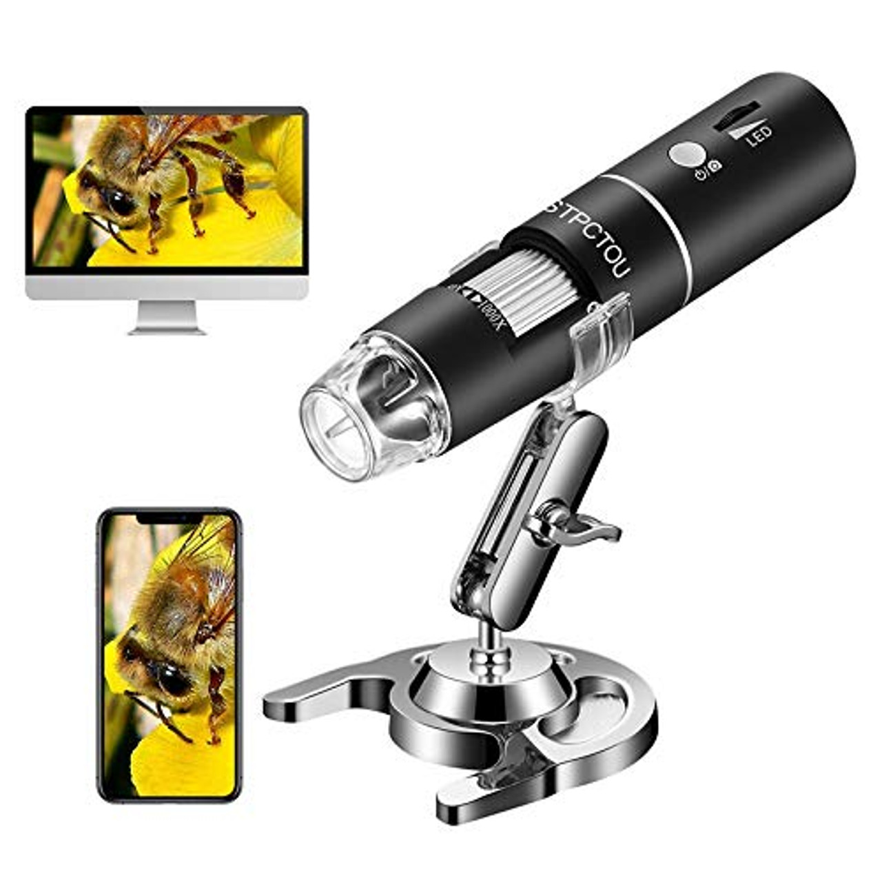 Wireless Digital Microscope, Ankylin 50x-1000x Portable Handheld USB  Microscope Camera, Mini Pocket Microscope for Kids and Adults, Microscope  for iPhone, iPad, Android Phone, Windows, Mac OS