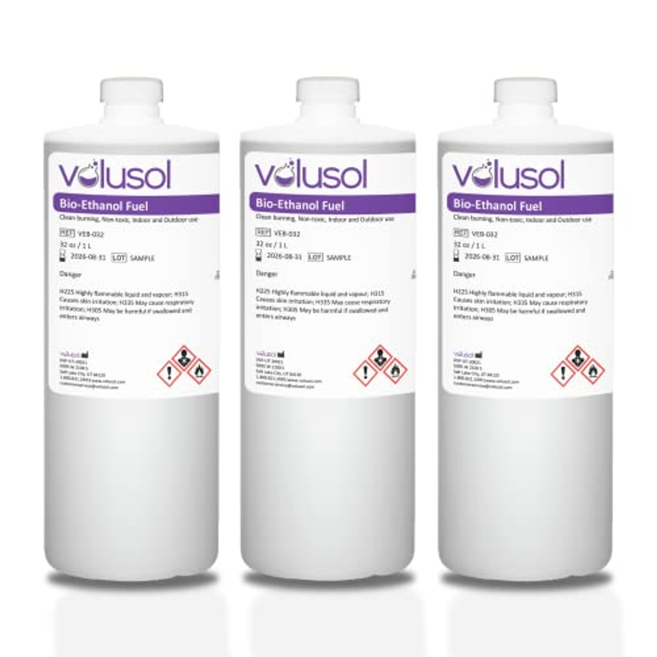 Fireplace Fuel, Ventless, Bio-Ethanol, Clean Burning/Eco-Friendly (1000mL  /32 oz.) (Pack of 3)