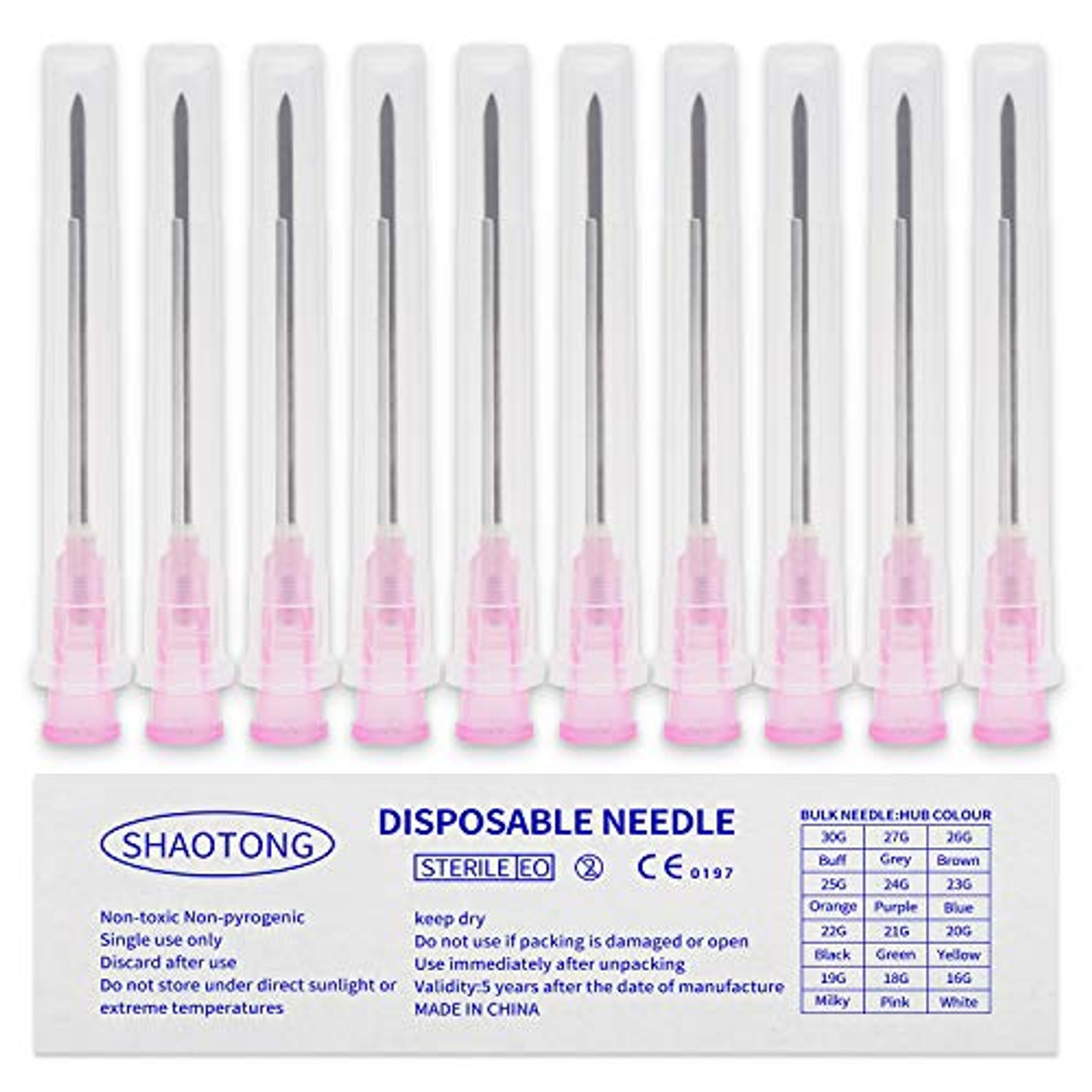 18ga 1.2 38mm Plastic Sterile Needles Tips Disposable Injection
