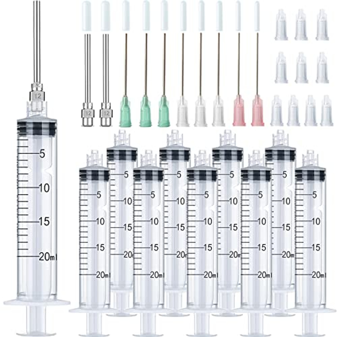 2 Pack Glass Syringe Luer Lock 20ml With No Needle For Industry Arts Crafts  And Etc