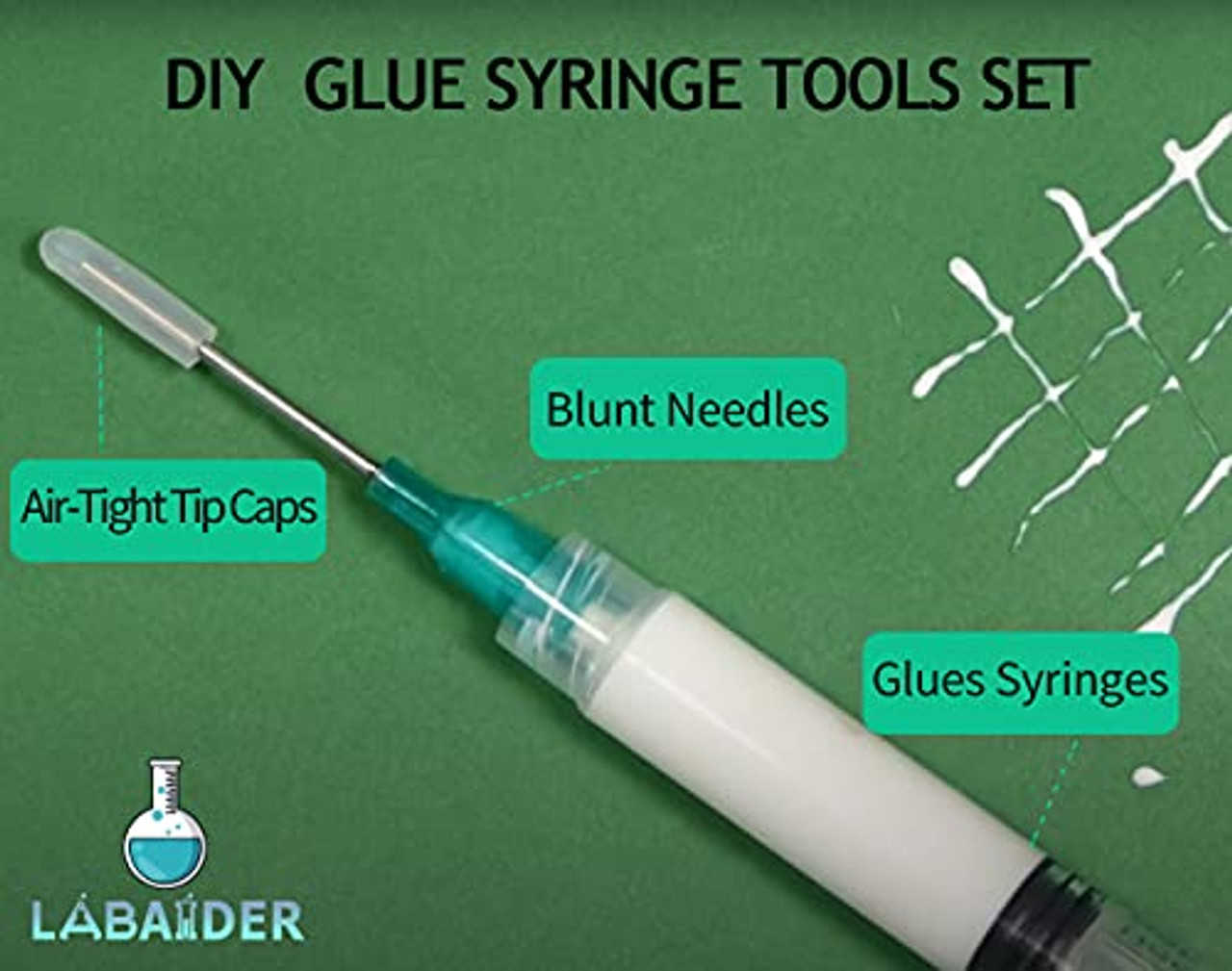 25ga Tiny Tips & 1ml Glue Syringe Applicator Kit