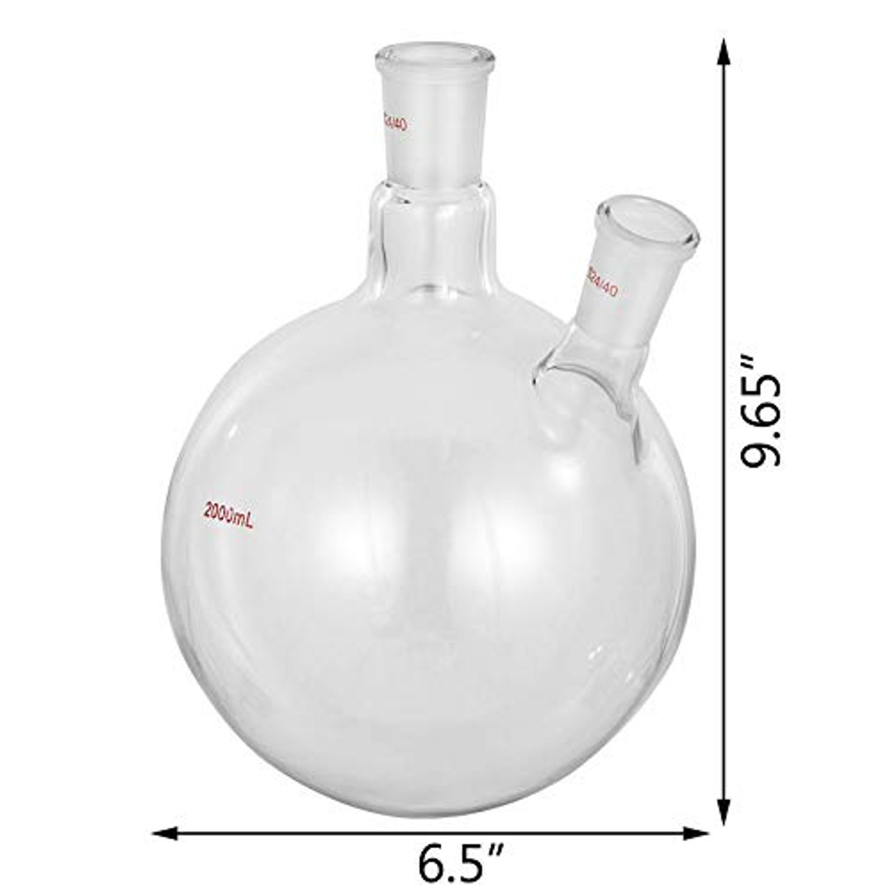 BulK Round Bottom, Boiling Flasks, Borosilicate Glass, Ground Joints,  100mL, case/24