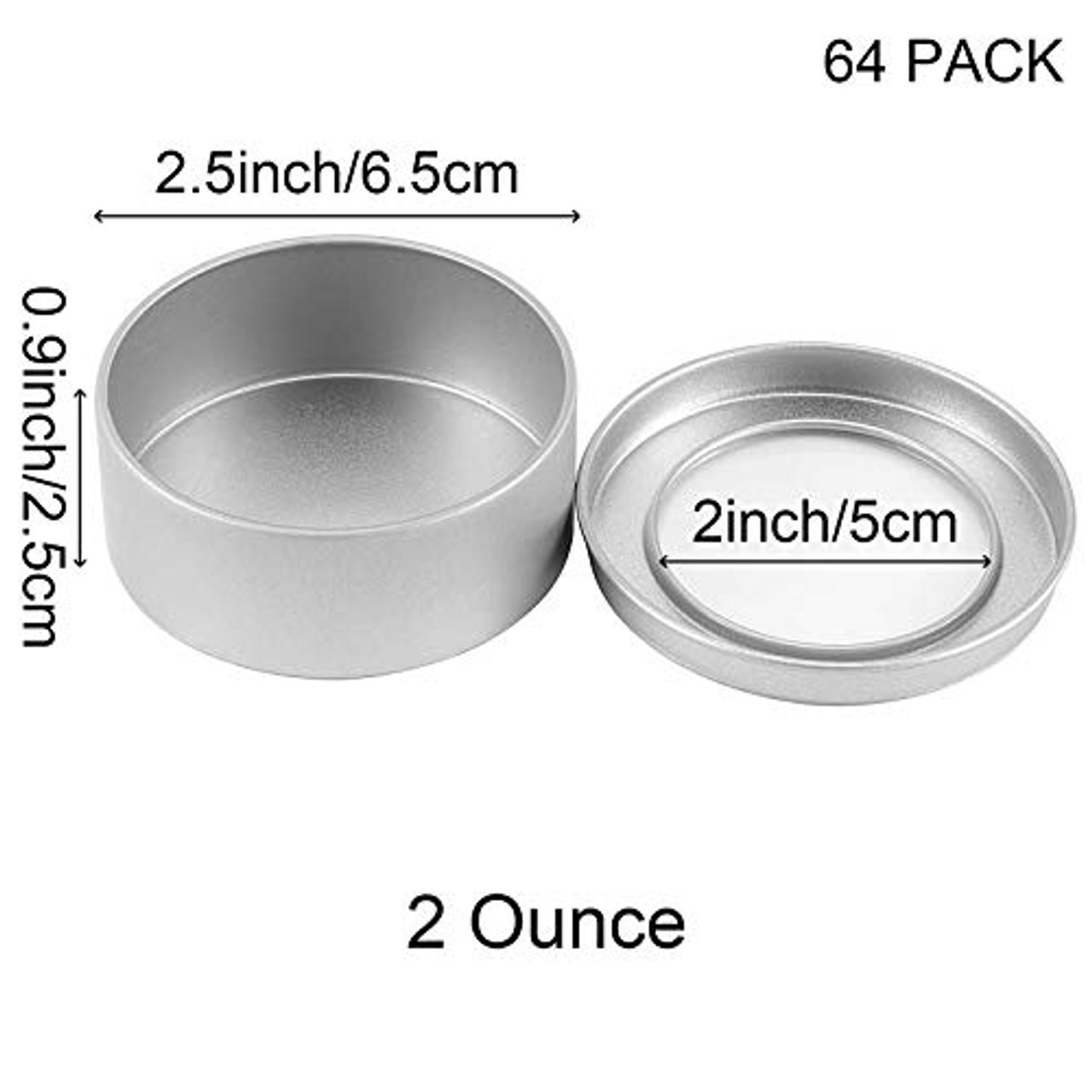 20 Pack 3.5 Ounce Metal Tin Cans, Round Empty Container Cans with Clear Top, Storage Cans Gift Case for Kitchen, Office, Candles, Candies, Arts & Craf