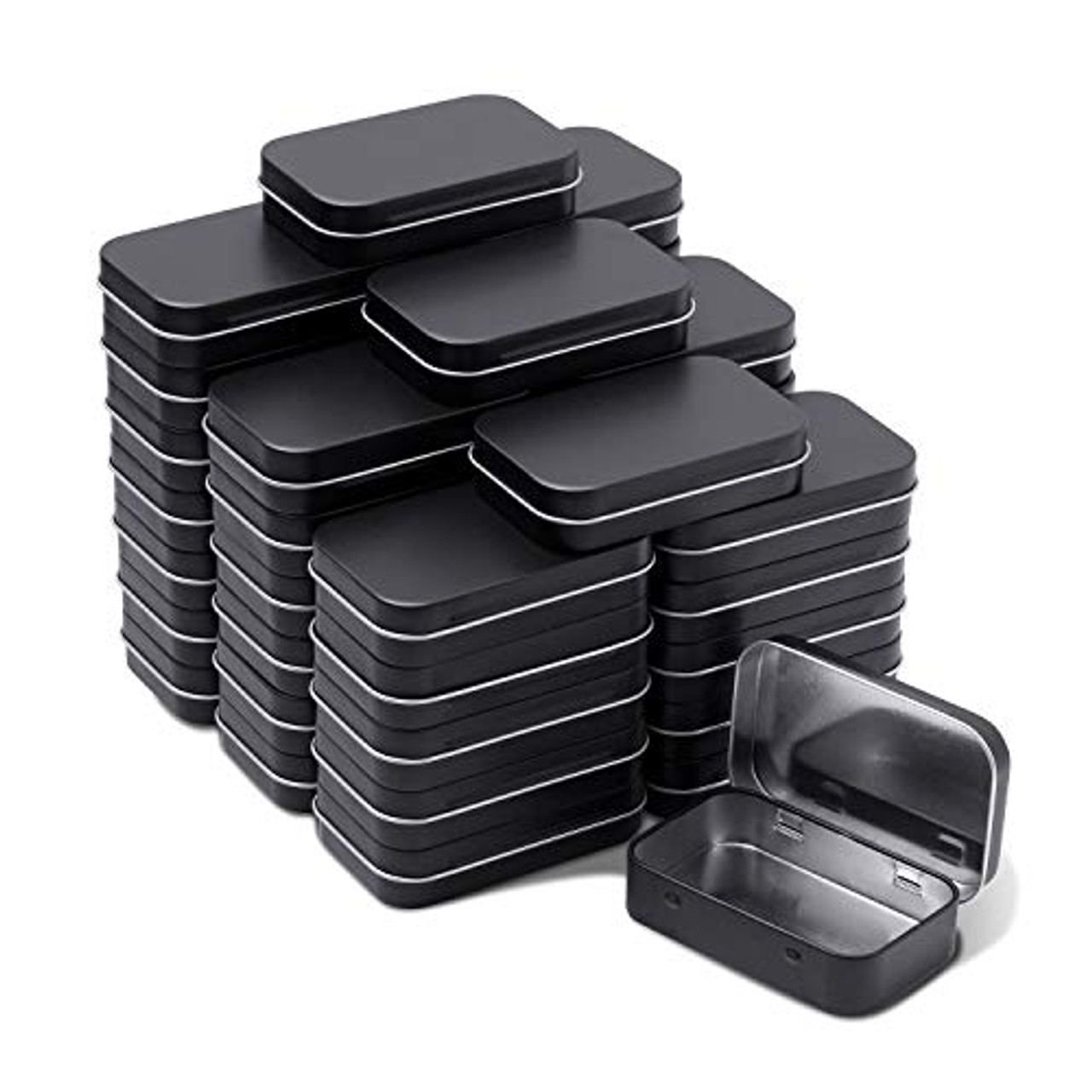 Metal Hinged Tins Mini Portable Box Storage Kit  Organizer Lightweight 30 Pack 