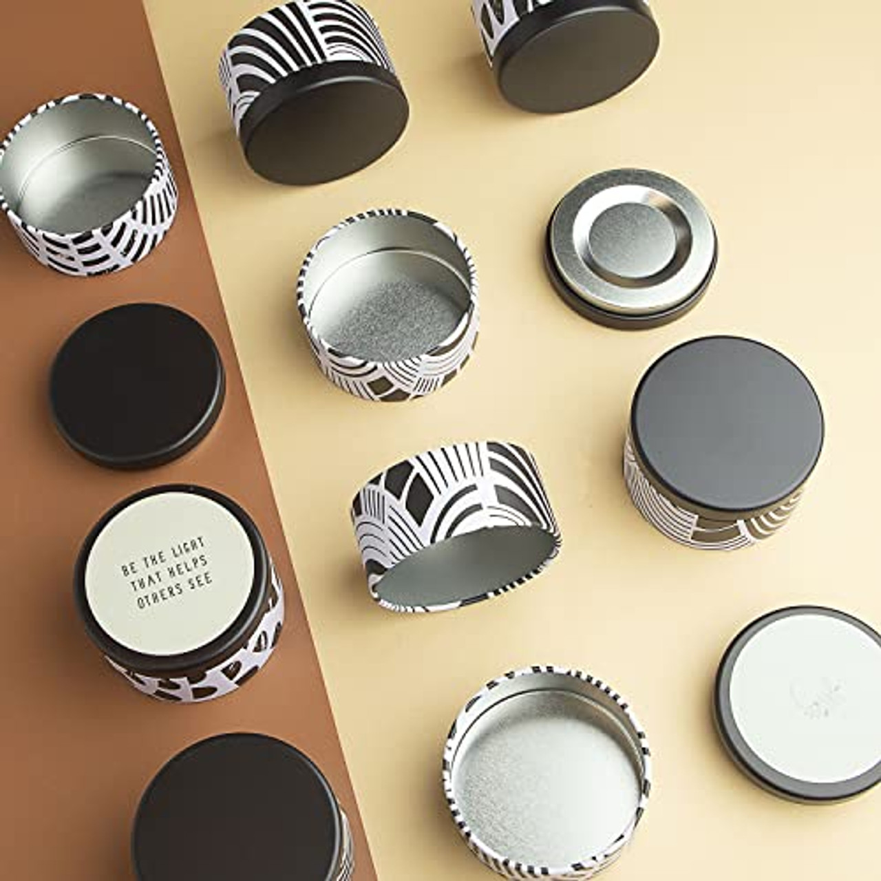 Tin Candle Jars for Making Candles - DIY Candle Containers with Lids -  Metal Candle Jars - Bulk Tins Storage for Candle - (12 Pieces) - (4 Ounces)  