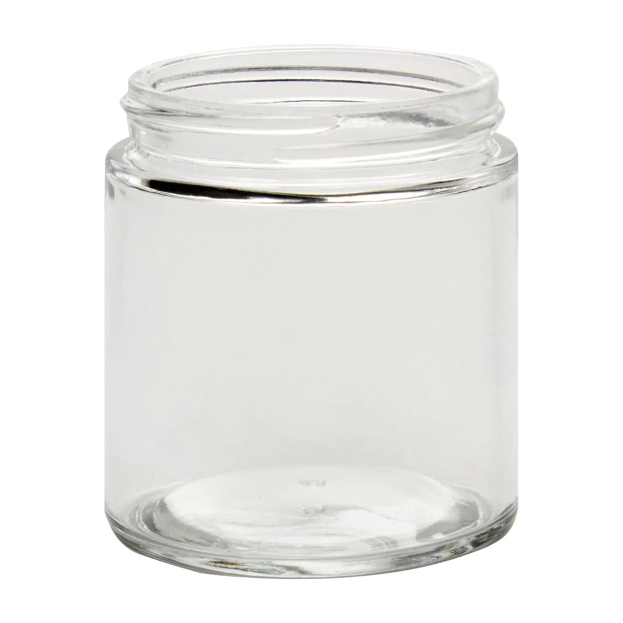 24/Case - Bulk 8 oz Glass Straight Side Jar 70-400 Neck Finish, Clear | TricorBraun