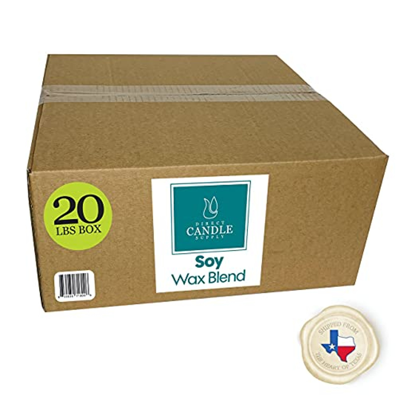 Direct Candle Supply -Soy Wax - 20 lb Smooth Blend for High Fragrance Load  Ships from The Heart of Texas