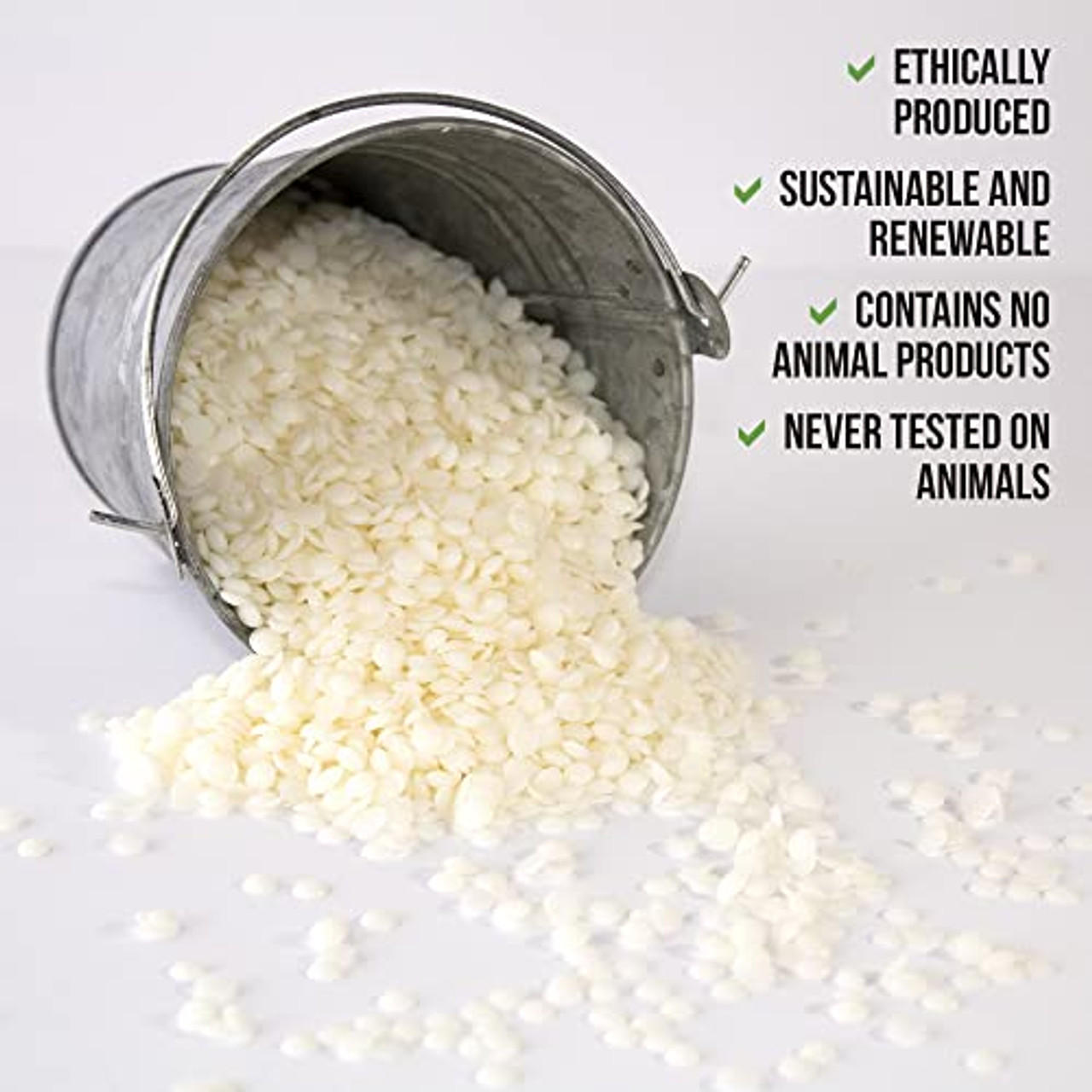 American Soy Organics- 25 lb of Freedom Soy Wax Beads for Candle Making –  Microwavable Soy Wax