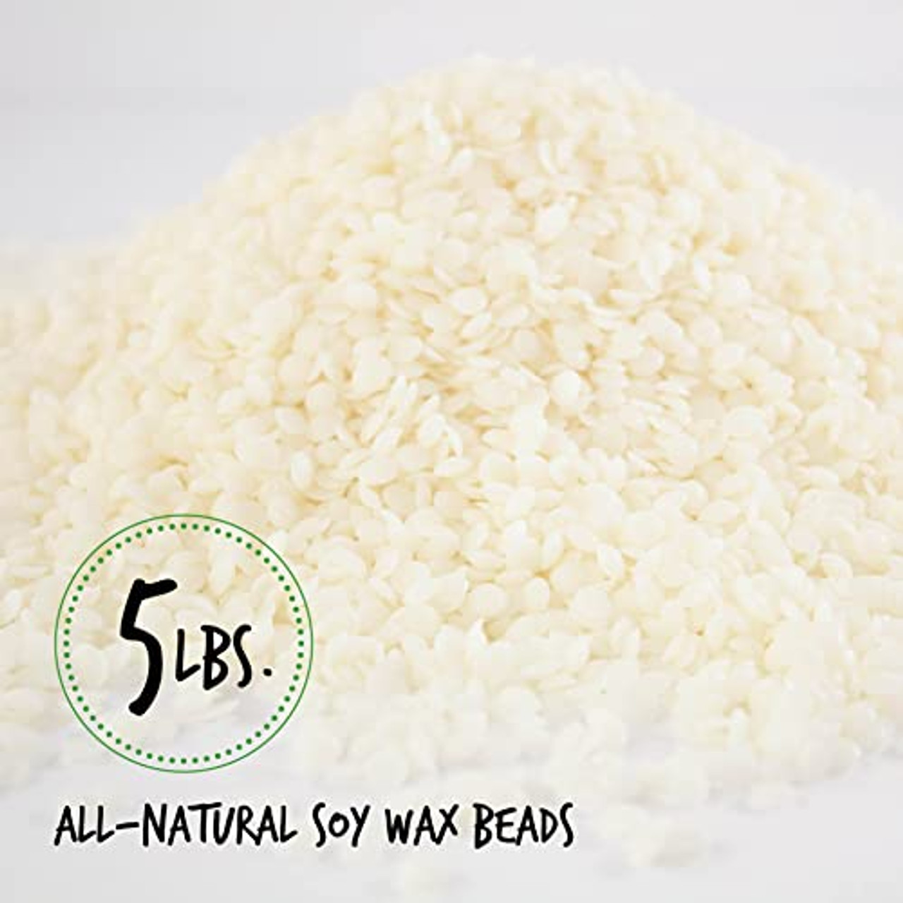 American Soy Organics- 5 lb of Freedom Soy Wax Beads for Candle Making –  Microwavable Soy Wax Beads – Premium Soy Candle Making Supplies