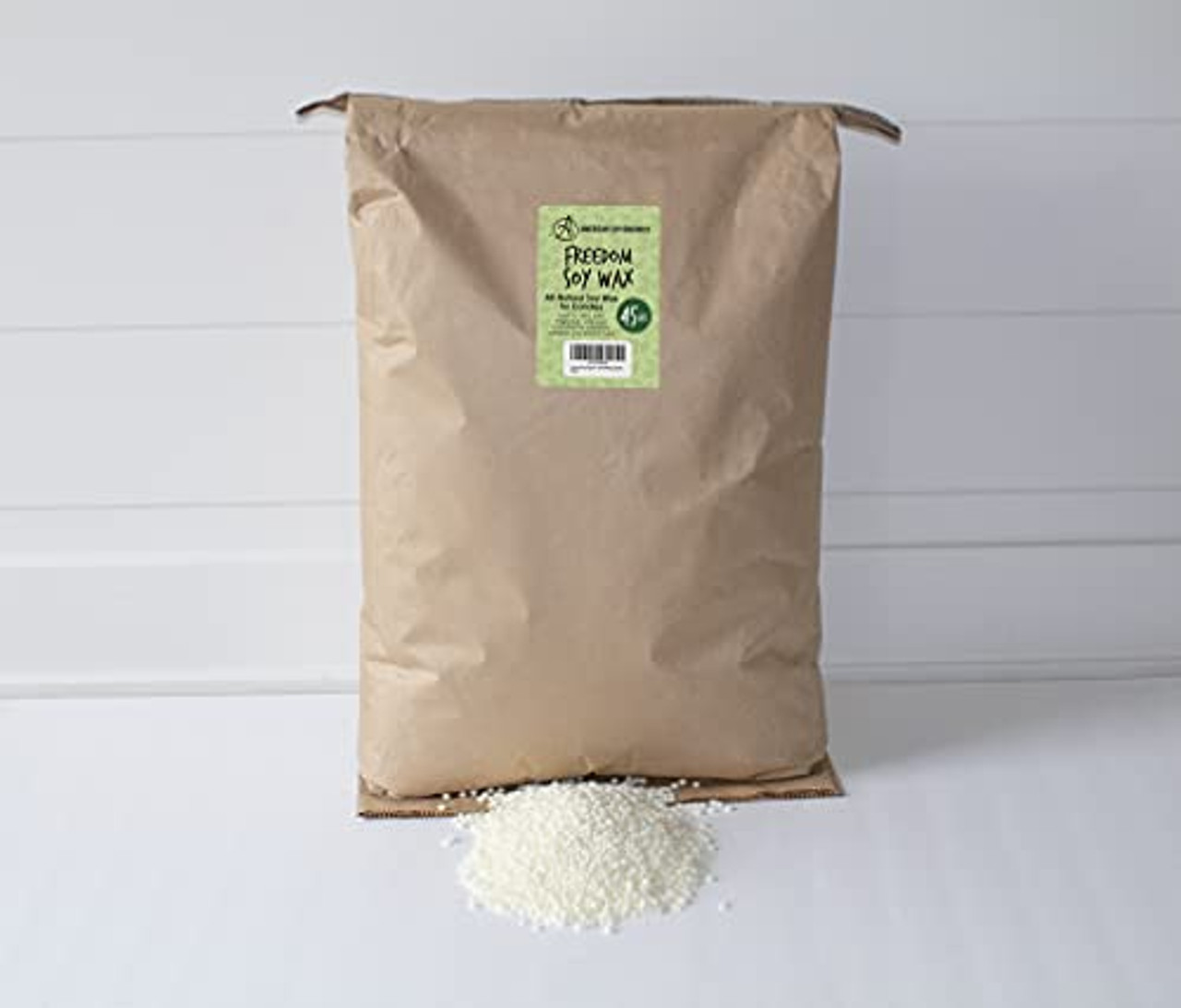 American Soy Organics- 45 lb of Freedom Soy Wax Beads for Candle Making –  Microwavable Soy Wax