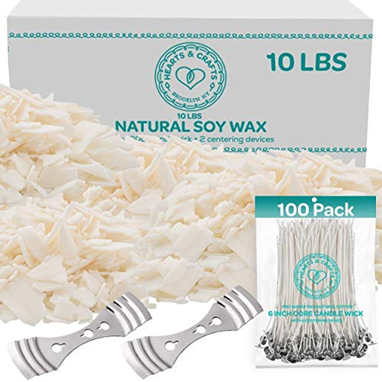 Candle Wax - DIY Candle Making Supplies with 5 LB Soy Wax for Candle Making  - Full Candle Making Kit for Adults and Kids with 5lb Soy Candle Wax