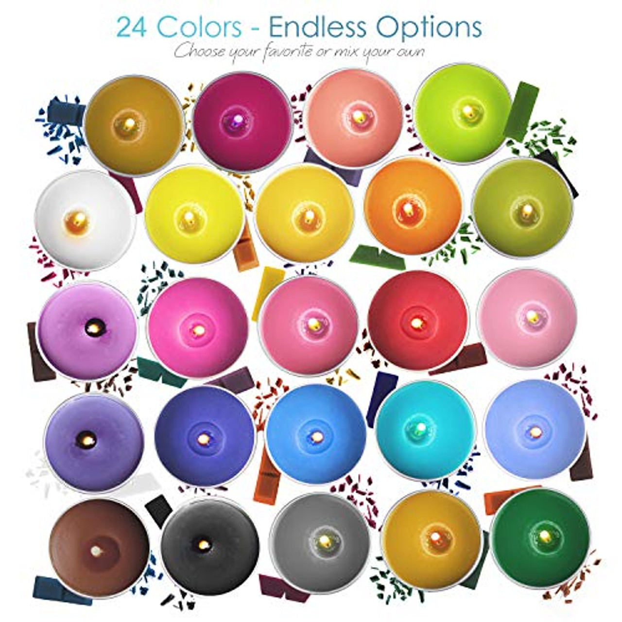 Candle Wax Color Dye Candle Coloring Dye For Soy Wax 24 Colors Set Of Wax  Dyes