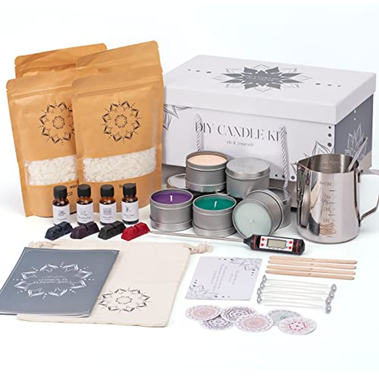 DIY Candle Making Kit for Adults,Beginners & Kids The DIY Arts & Crafts Kit  for Adults with Natural Soy Wax for Colorful, Scented Candle Making