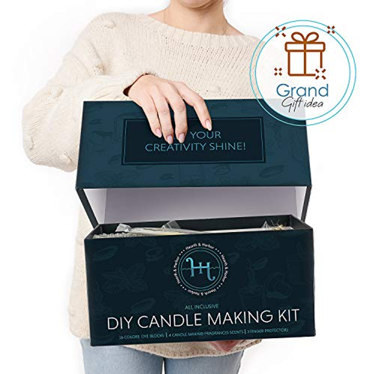 Hearth and Harbor Complete DIY Candle Making Kit Supplies for Adults and Children