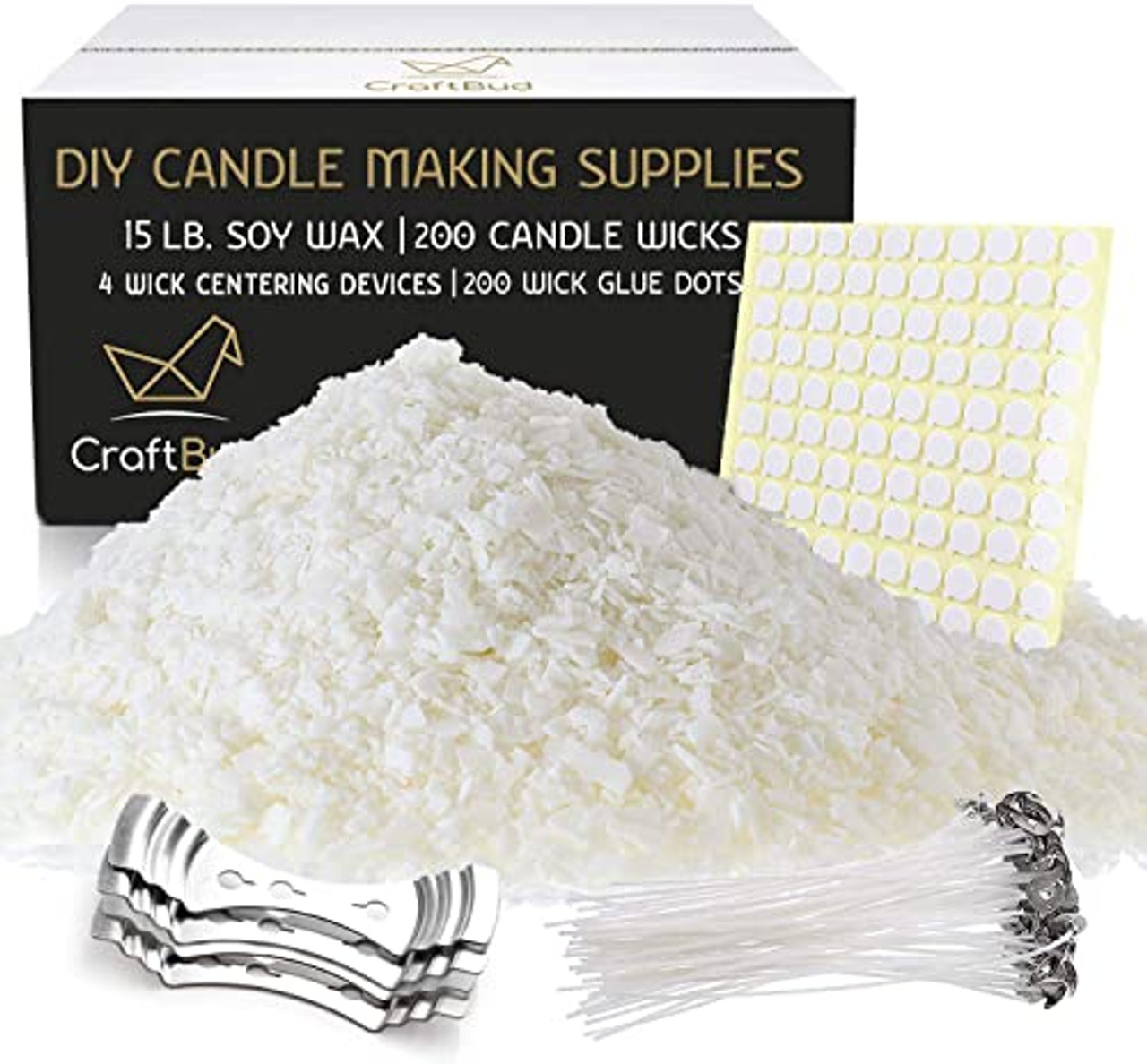 Candle Wax - DIY Candle Making Supplies with 15 LB Soy Wax for Candle  Making - Full Candle