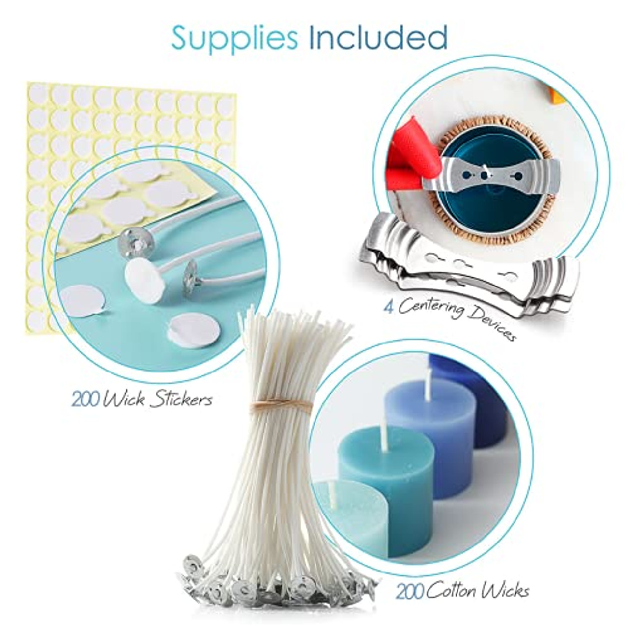 Craftbud DIY Candle Making Supplies - Kit for Adults and Beginners - White