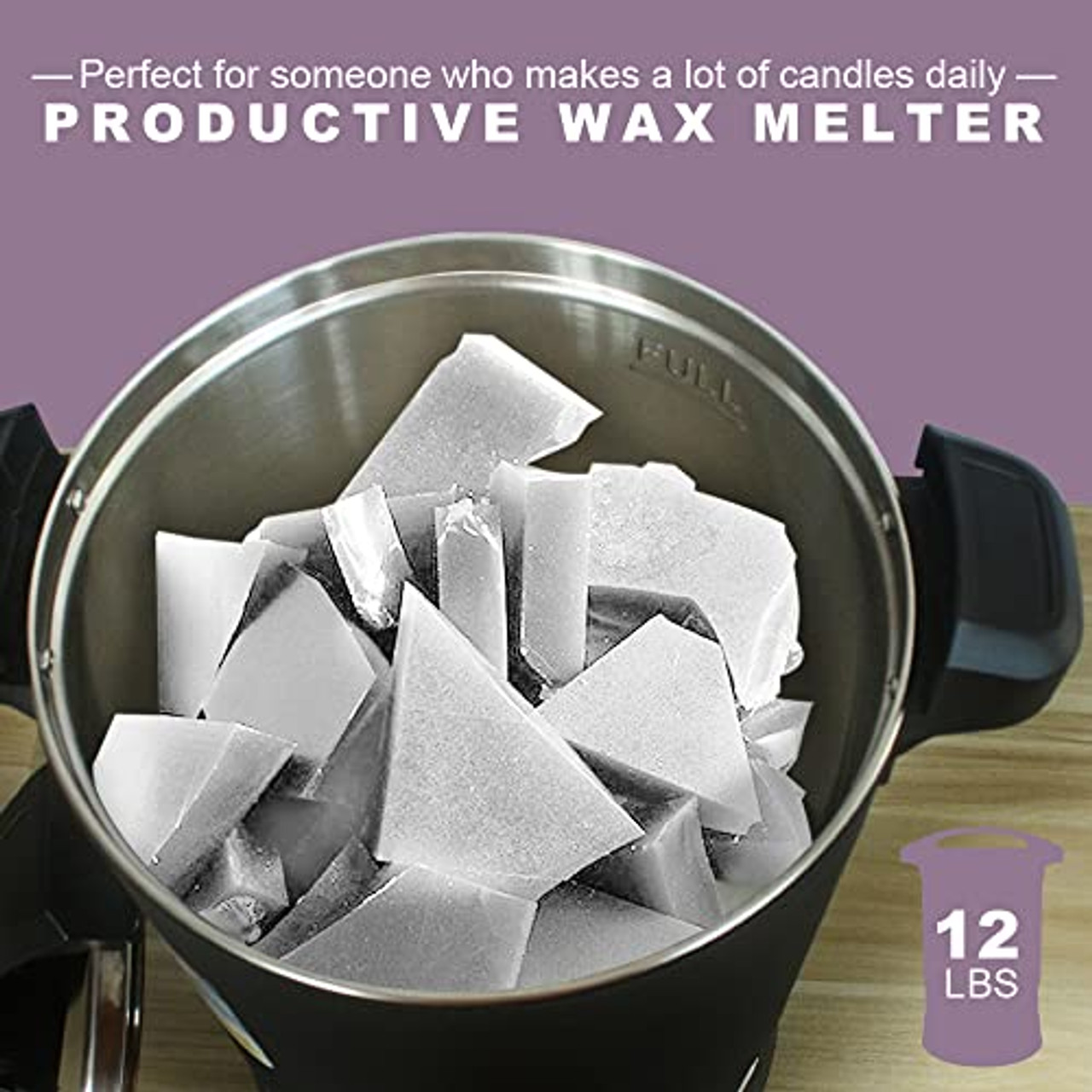 Wax Melter for Candle Making - 12 Lbs Extra Large Electric Wax Melting Pot  with Quick Pour