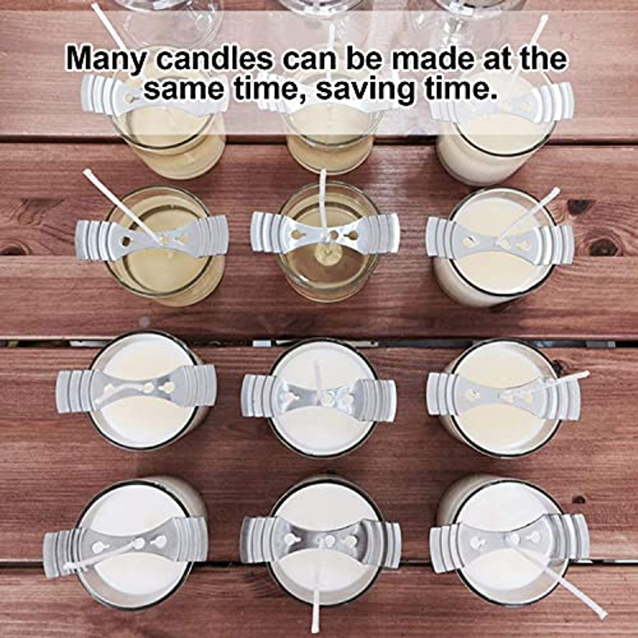  10pcs Metal Candle Wick Holders, Upgraded Candle Wick Centering  Devices, Silver Stainless Steel Candle Wick Holder for Candle Making : Home  & Kitchen