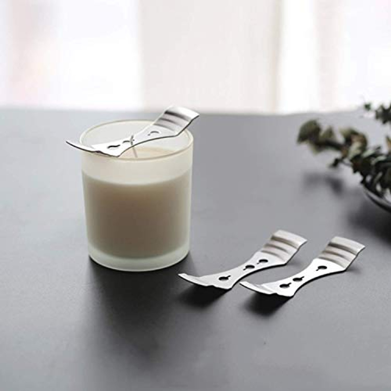 60pcs Metal Candle Wick Centering Devices, Silver Stainless Steel Candle  Wick Holder for Candle Making