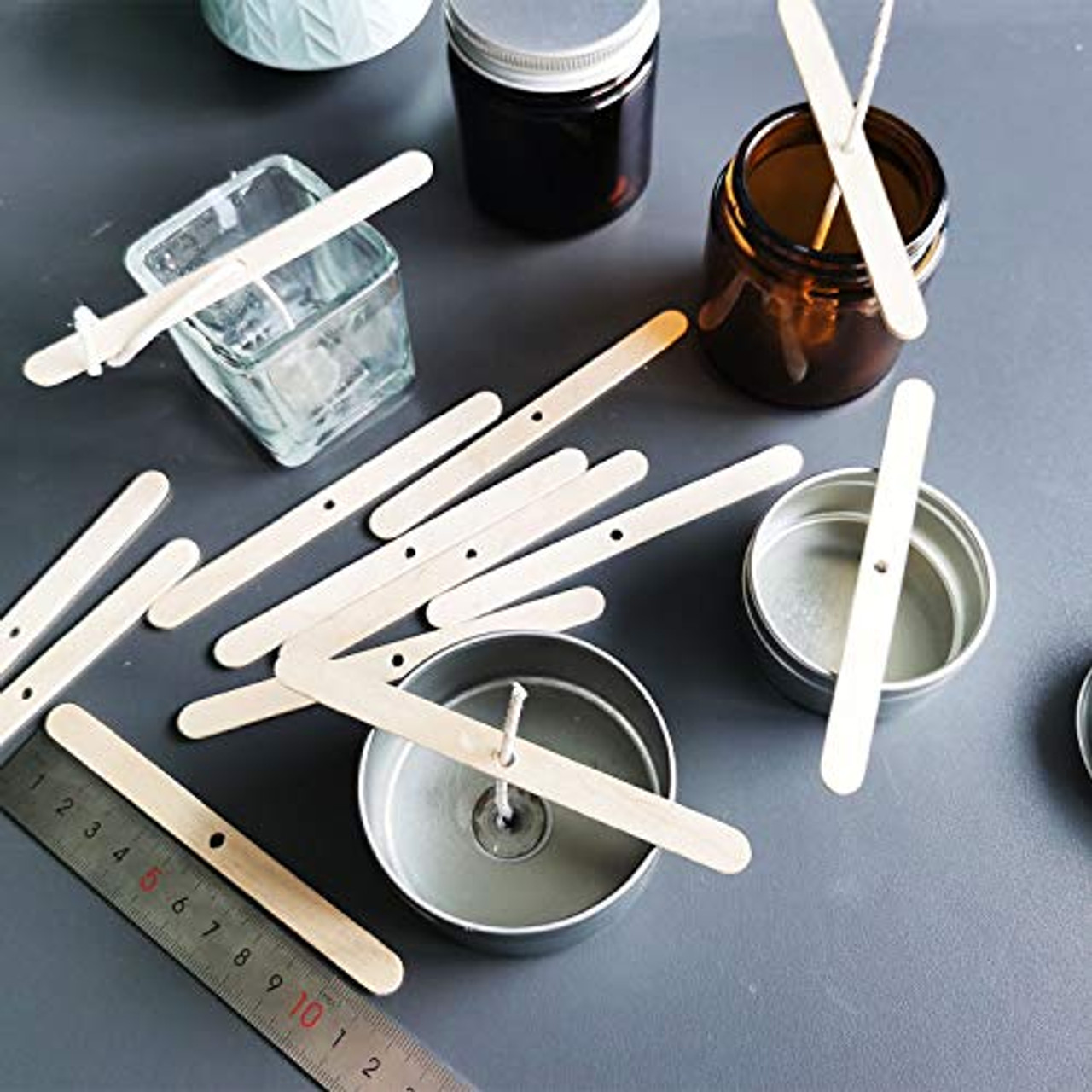 10pcs Wooden Candle Wick Holders For Diy Candle Making, Single Hole And  Multiple Holes, Wick Centering Devices