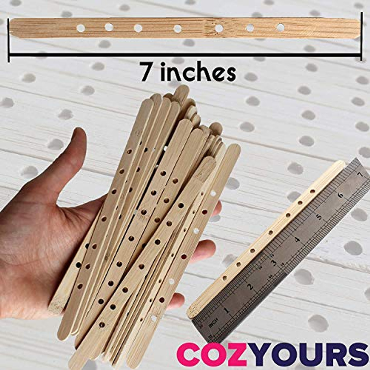 Cozyours Wooden Candle Wick Holders for Large & Multiwick Candles