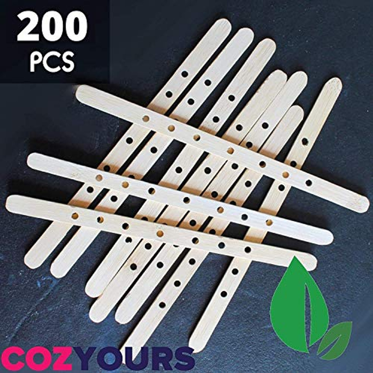 100pcs 7 Holes Wooden Wick Bars 7 Inch Wooden Wick Holders Candle