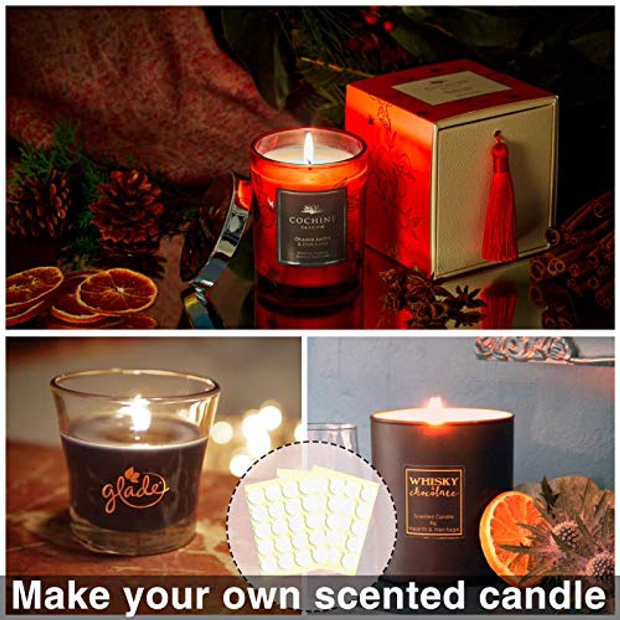 Candle Wick Stickers, Heat Resistance Candle Making Double-Sided