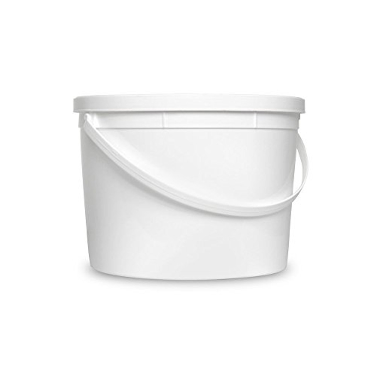 White Economy Square 4 Gallon Plastic Bucket, 18 Pack, Lid Not Included