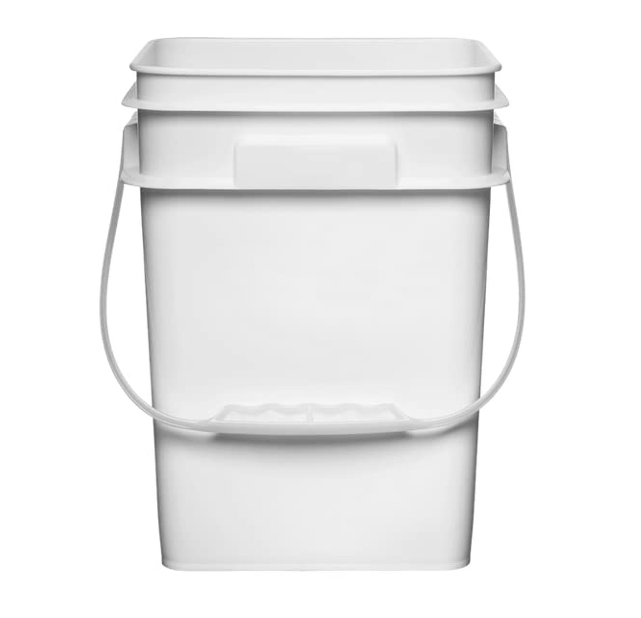 House Naturals 4 Gallon Square Food Grade Bucket Pail with Plastic Handles  and Lid ( Pack of