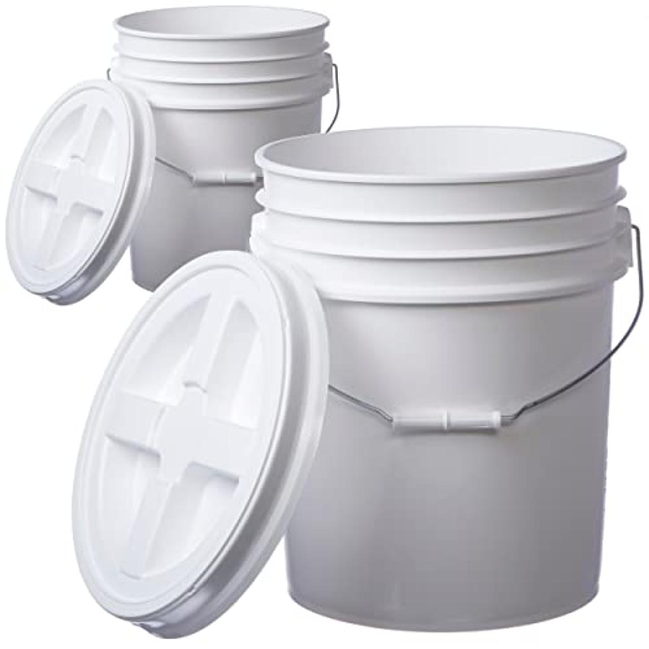 Hudson Exchange 1/2 Gallon Plastic Grip Jar with Cap (6 Pack), Food Grade  BPA Free PET, Clear