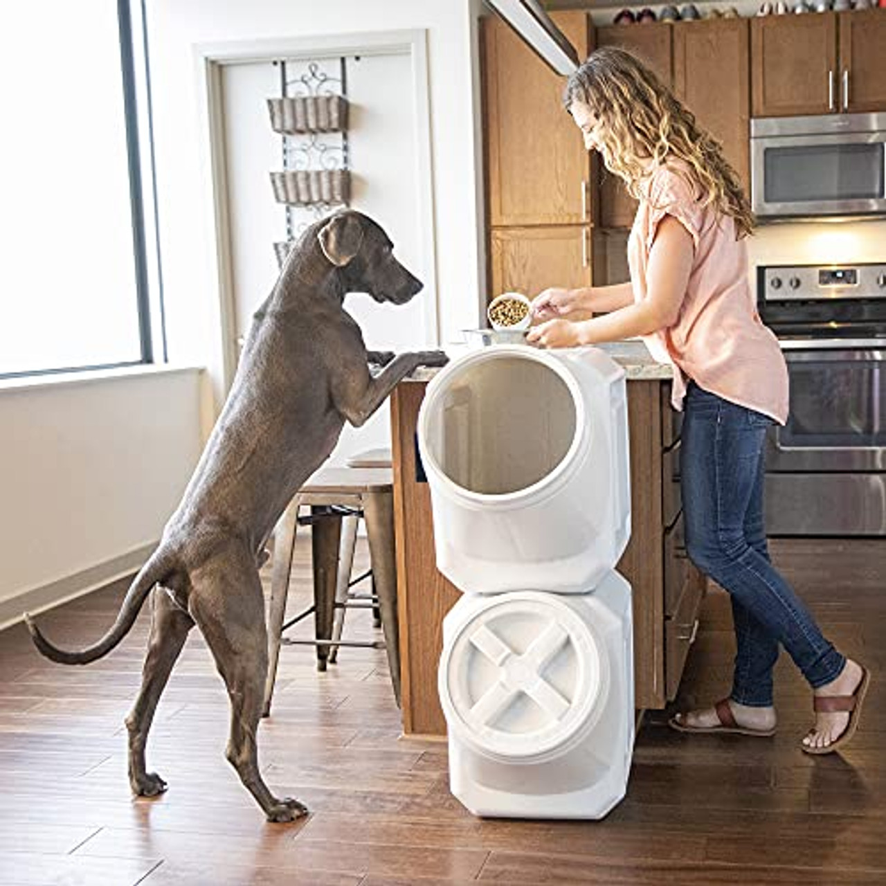 Pet Supplies : Gamma2 Vittles Vault Stackable Dog Food Storage Container,  Up to 40 Pounds Dry Pet Food Storage,Off-white, Made in USA : Pet Food  Storage Products 