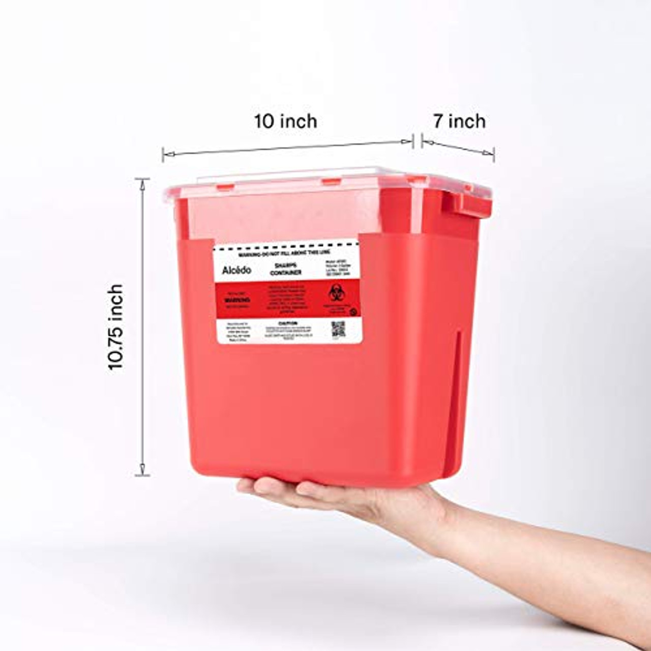 Sharps Container Needle Syringe Disposal Container Red 2 Gallon