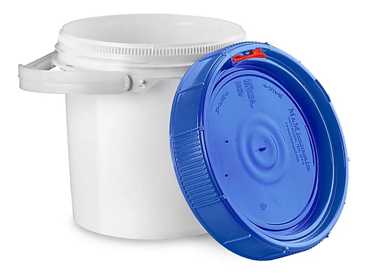 2.5 Gallon Multipurpose White Plastic Bucket Pail (NO LIDS) Food Grade BPA  Free 11 Liter Capacity Durable for Commercial Industrial Use (25)