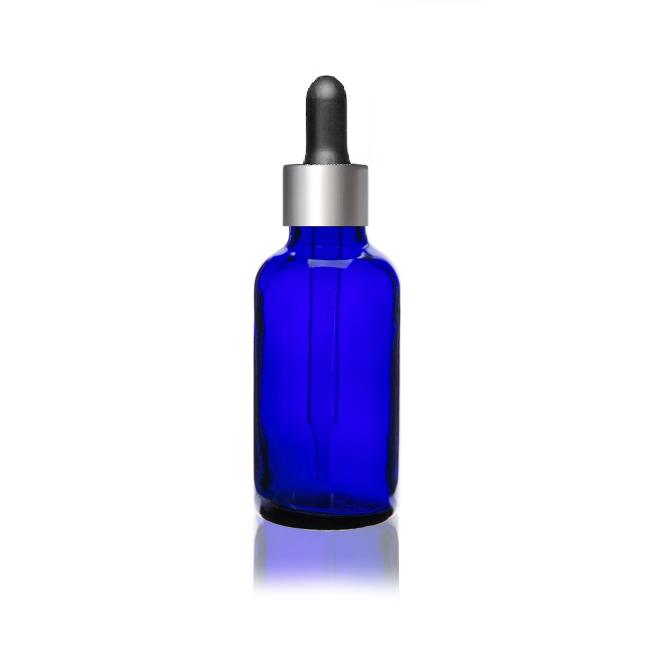 ON SALE!! 8 oz. Cobalt Blue - Plastic Flask Bottle with Clear Natural Pump  Top per each