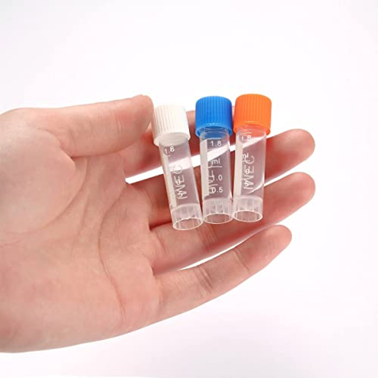 50PCS 10ml Plastic Small Vials with Screw Caps Sample Tubes