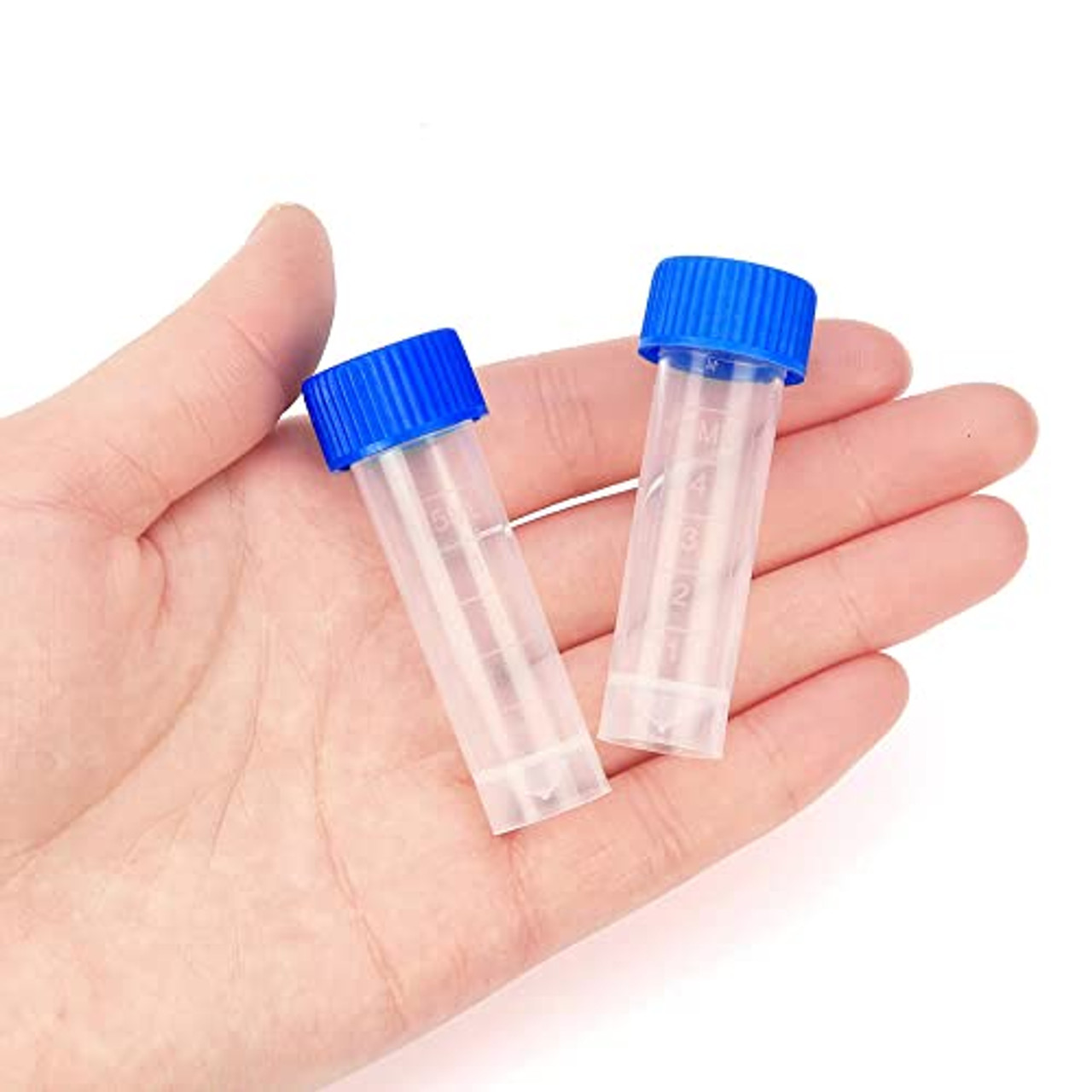 100PCS 5ml Plastic Small Vials with Screw Caps Sample Tubes