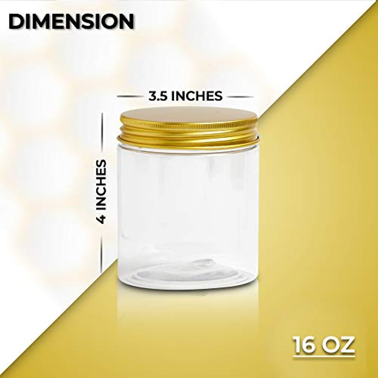 8 oz (240 ml) Mason Jar with Gold Lid