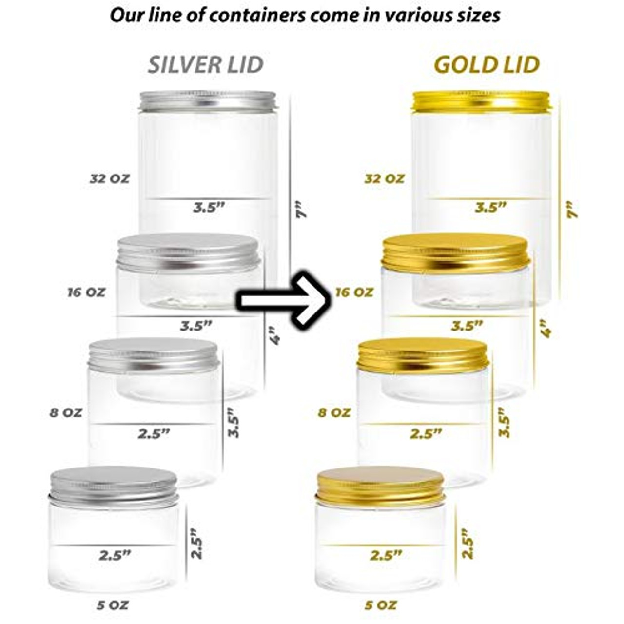 12 oz clear PET plastic single wall jar with 89-400 neck finish, 25 Pack (12