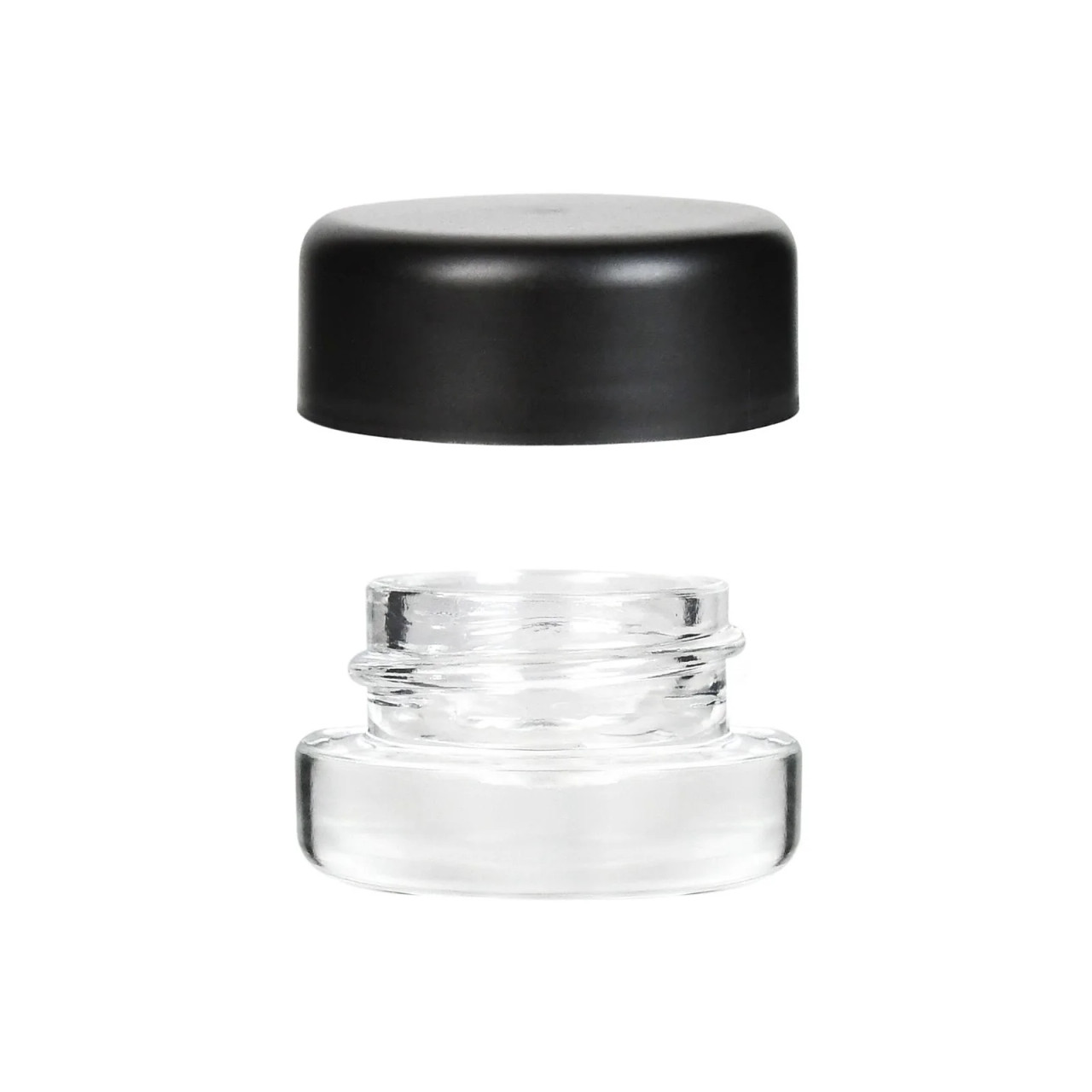 9ML Clear Glass Concentrate Container w/ CR White Lids (320 per case)