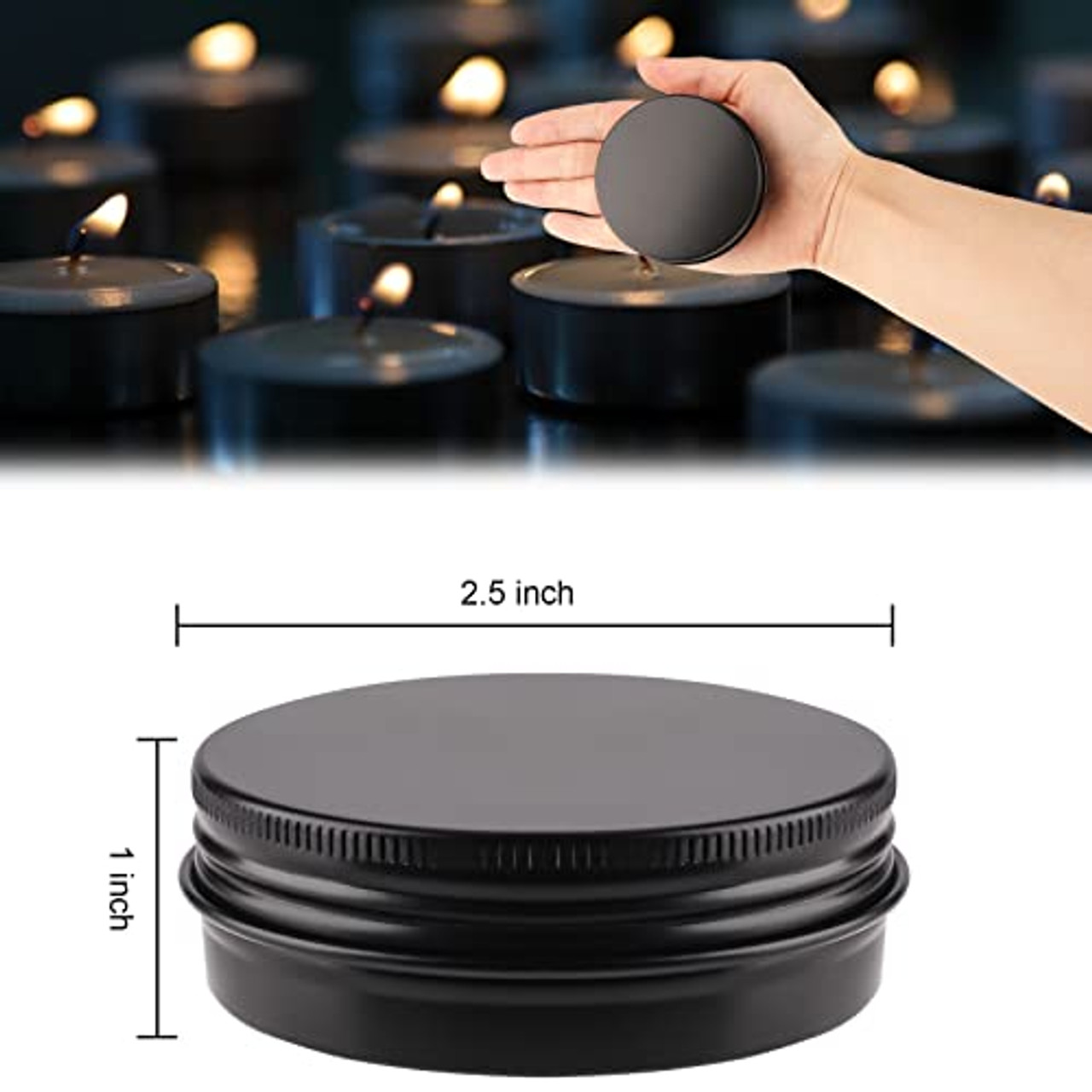 24 Pieces Round Tin Containers 4 oz Metal Tins Cans Aluminum Tin Storage  Cans with 10 Sheets Label Sticker for Salve Spice Candy Candle Kitchen  Small