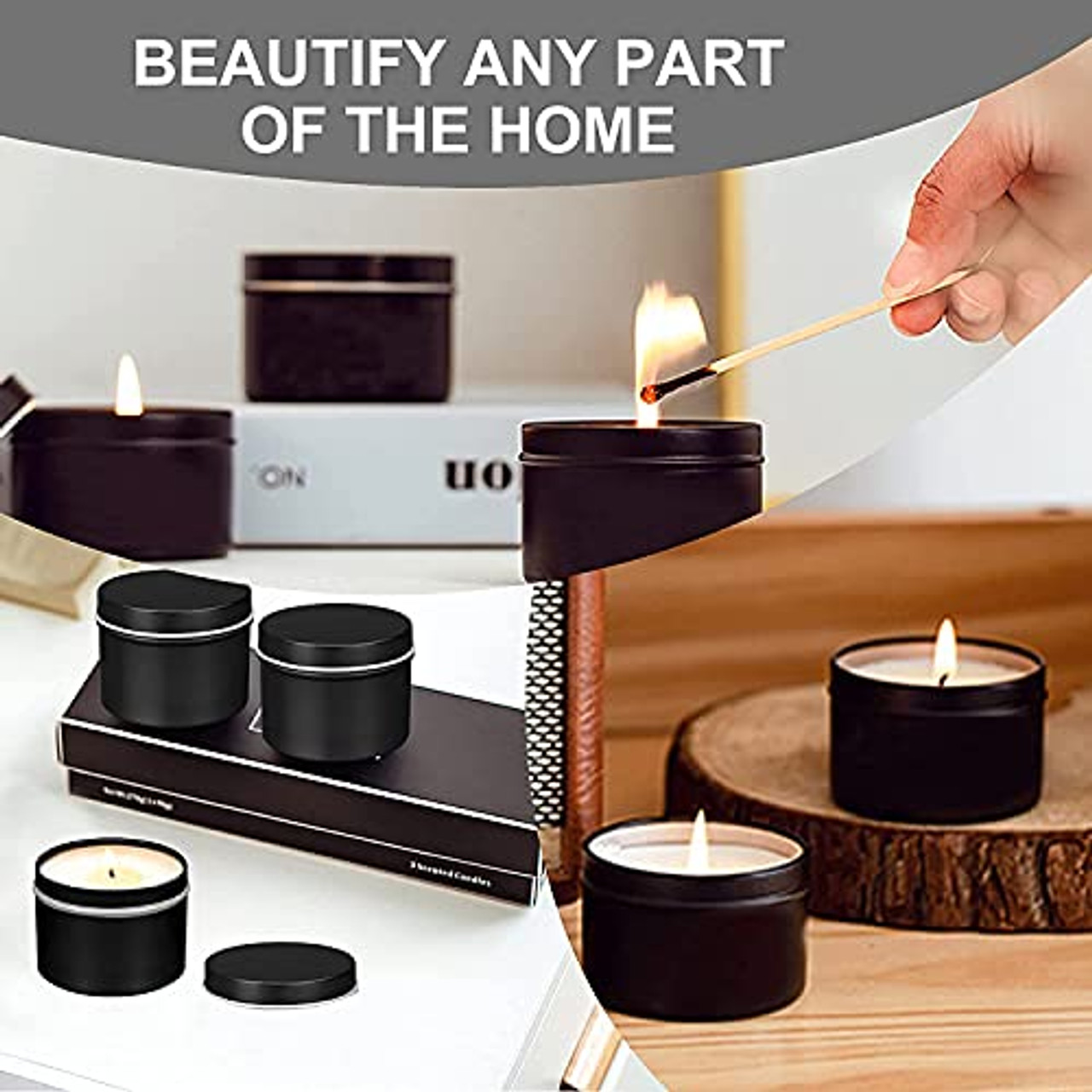 Candle Tins 8 oz, 18 Pack DIY Candle Containers Empty Candle Jars for  Candle Making, Arts & Crafts, Storage, Gifts and More, Gold