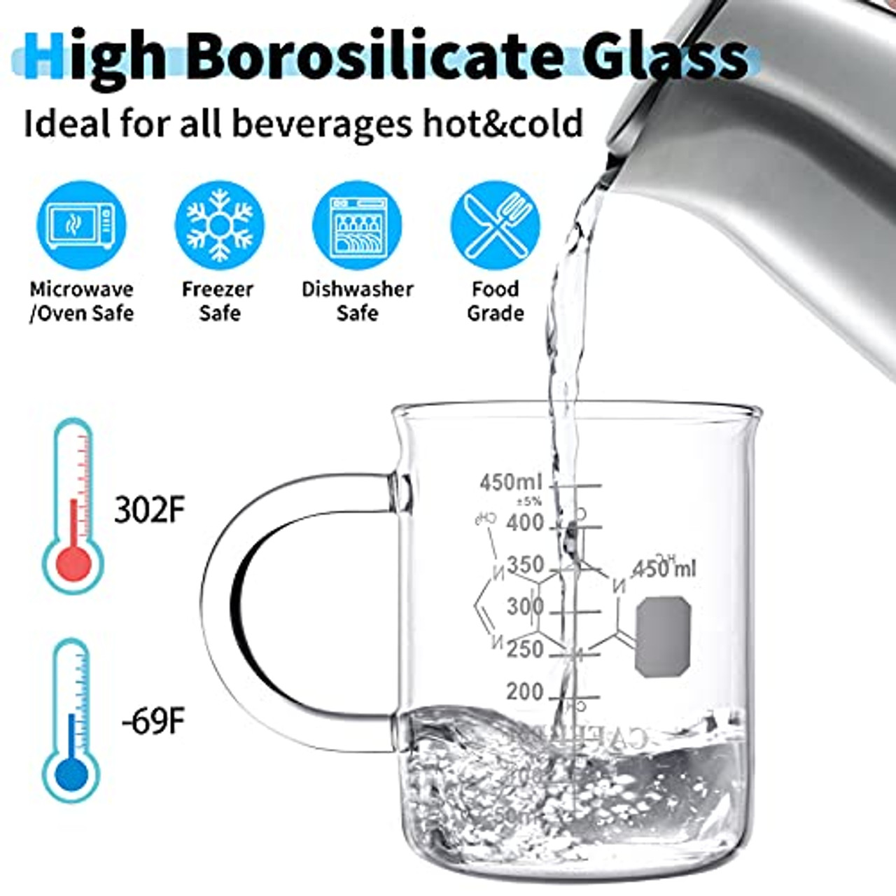 Liquid Coffee Measuring Cup With Handle Borosilicate Pyrex Glass