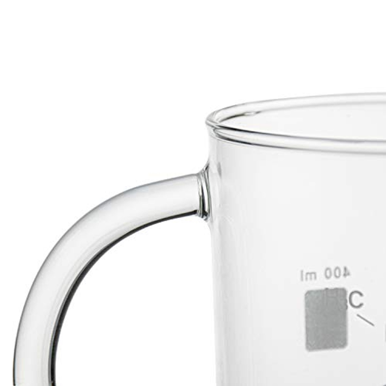 Handle mug borosilicate glass