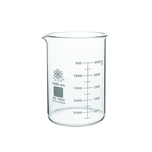 Becker Vetro Borosilicato 4000 Ml Bassa Forma Doppia Scala Becker In Vetro Borosilicato United Scientific - Capacità 4000ml, Doppia Scala, Da Laboratorio Materiale Laboratorio - 6