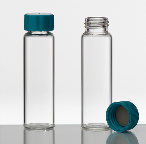 Clear Screw Thread Glass Vials - with PTFE lined Polypropylene caps